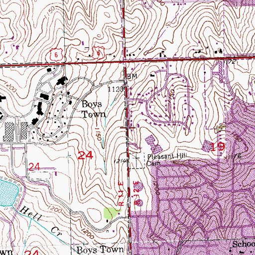 Topographic Map of Rose Blumkin Jewish Home, NE