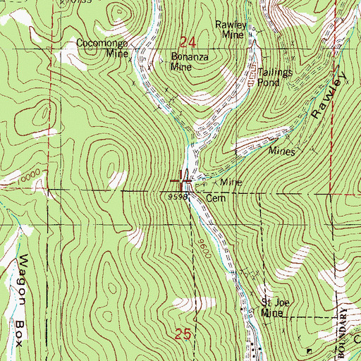 Topographic Map of Rawley Gulch, CO