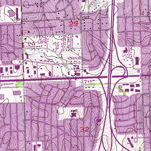 Topographic Map of Graves Vision Clinic, NE