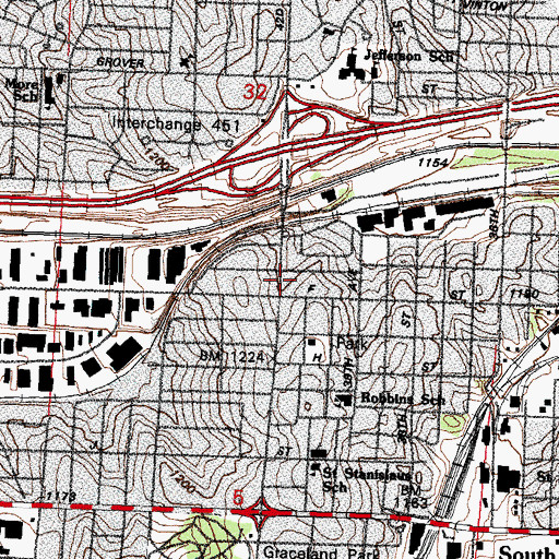 Topographic Map of Tobin Eye Institute, NE