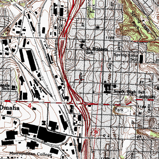 Topographic Map of Ponca Health and Wellness Center, NE