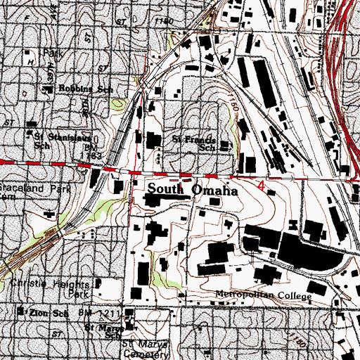 Topographic Map of Physicians Clinic, NE