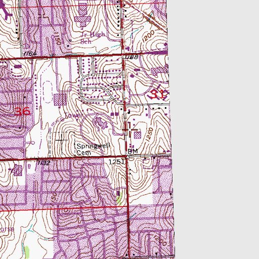 Topographic Map of Lords House, NE