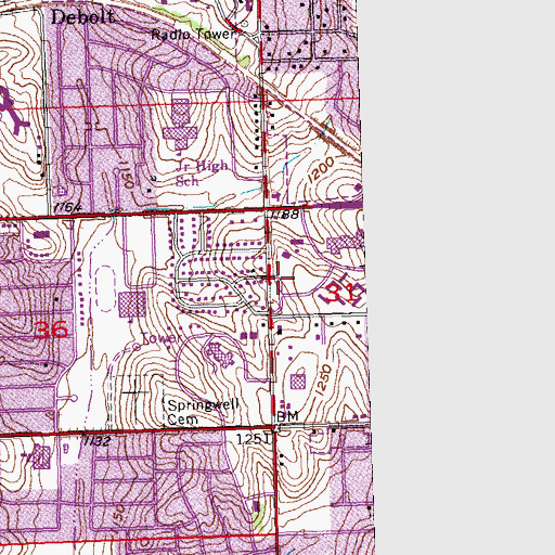 Topographic Map of Shepherd of the Hills Lutheran Church, NE