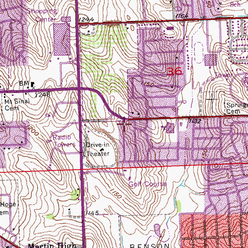 Topographic Map of Omaha Gospel Hall, NE