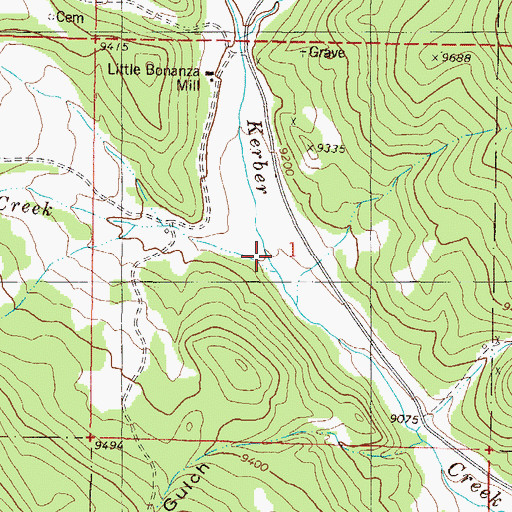 Topographic Map of Skunk Creek, CO