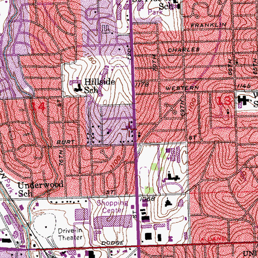 Topographic Map of Memorial Seventh Day Adventist Church, NE