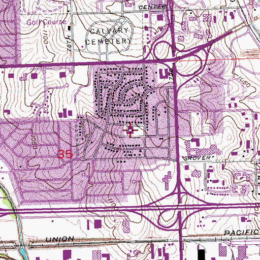 Topographic Map of Saint Joan of Arc Church, NE