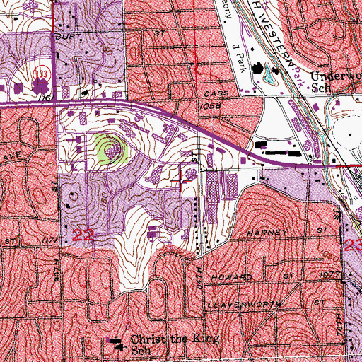 Topographic Map of Morning Star Lutheran Church, NE
