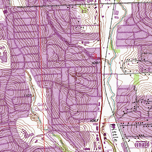 Topographic Map of Bethany Baptist Church, NE