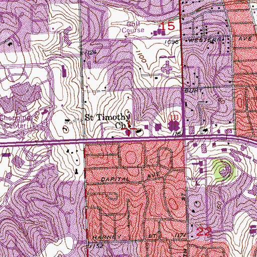 Topographic Map of Saint Timothys Lutheran Church, NE