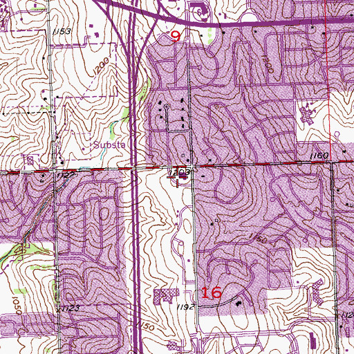 Topographic Map of Saint Leo Church, NE