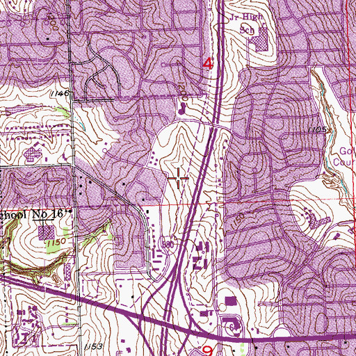 Topographic Map of Unity Church of Today, NE