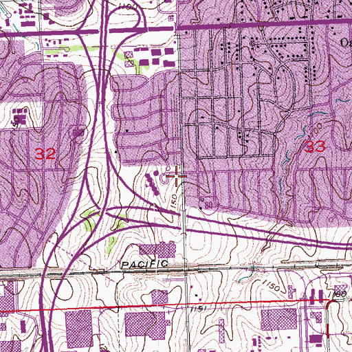 Topographic Map of Omaha Bible Church, NE