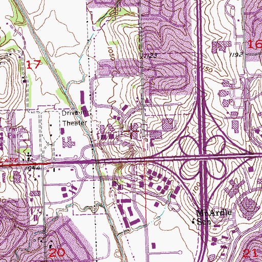 Topographic Map of Christ Community Church, NE