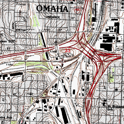 Topographic Map of Summit, NE