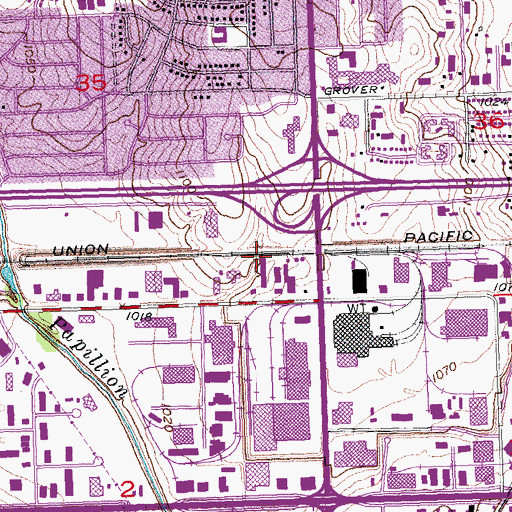 Topographic Map of Seymour, NE