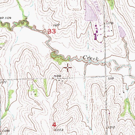 Topographic Map of Zorinsky Park Trail, NE