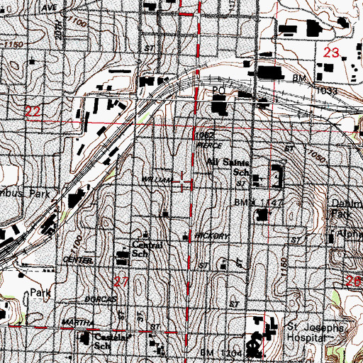 Topographic Map of Gospel Satellite Church, NE