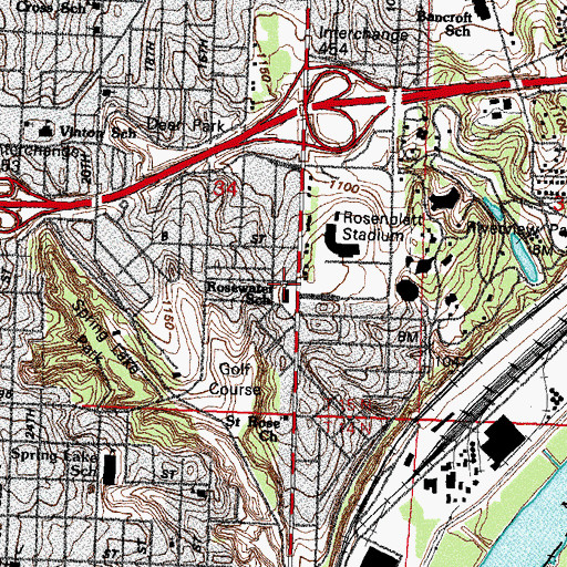 Topographic Map of Korean Presbyterian Church, NE