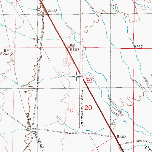 Topographic Map of Turquoise Gulch, CO