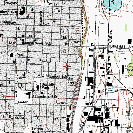 Topographic Map of Love Deliverance Temple, NE