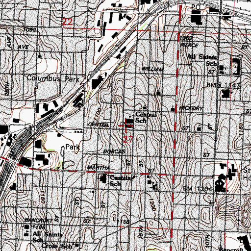 Topographic Map of Saint Josephs Church, NE