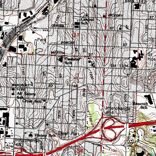 Topographic Map of Ukrainian Assumption Catholic Church of Byzantine Rite, NE