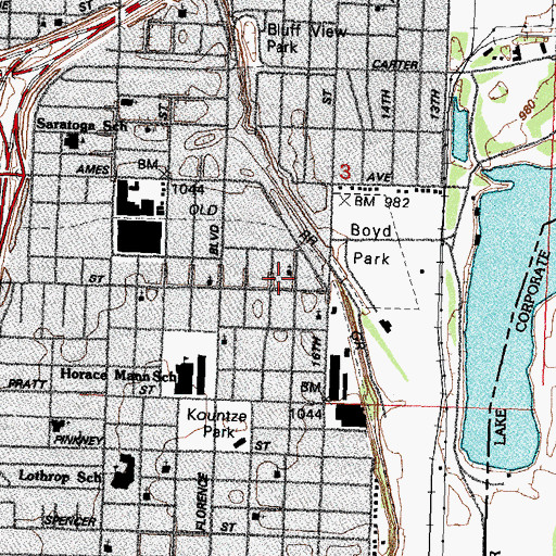 Topographic Map of Prince of Peace Church of God in Christ, NE