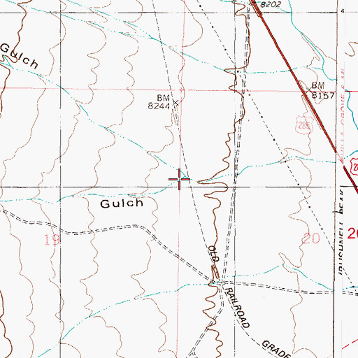 Topographic Map of Wild Bill Gulch, CO