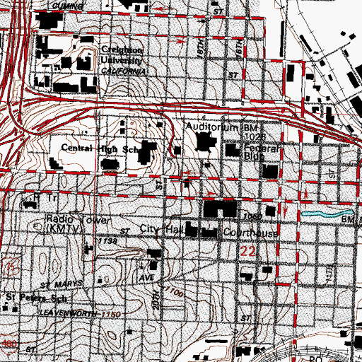 Topographic Map of Saint Mary Magdalene Church, NE