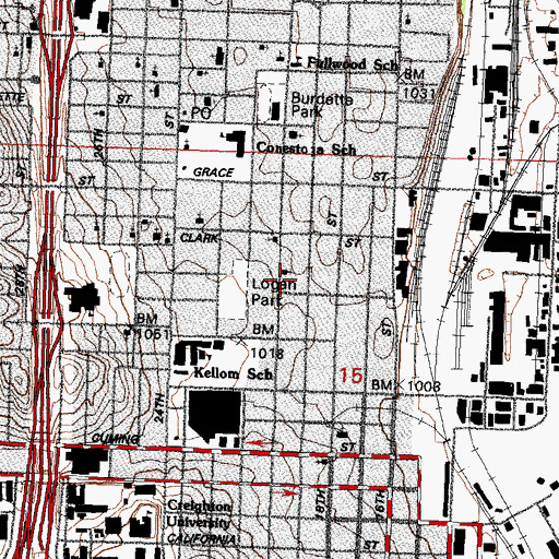 Topographic Map of Northside Community Lutheran Church, NE
