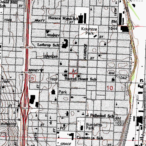 Topographic Map of Open Door Mission, NE