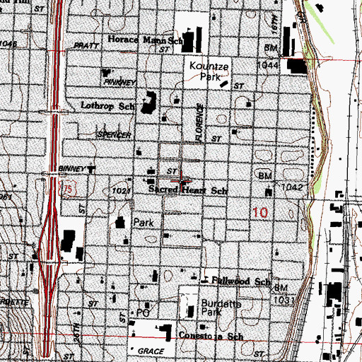 Topographic Map of Church of the Living God, NE