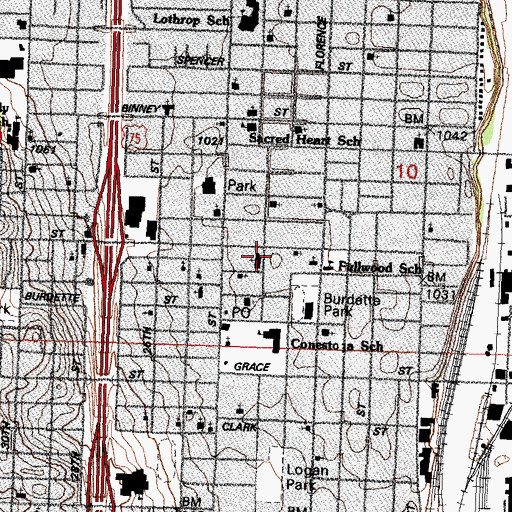Topographic Map of Saint John African Methodist Episcopal Church, NE
