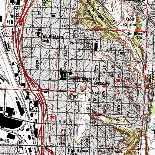 Topographic Map of Latvian Evangelical Lutheran Church, NE