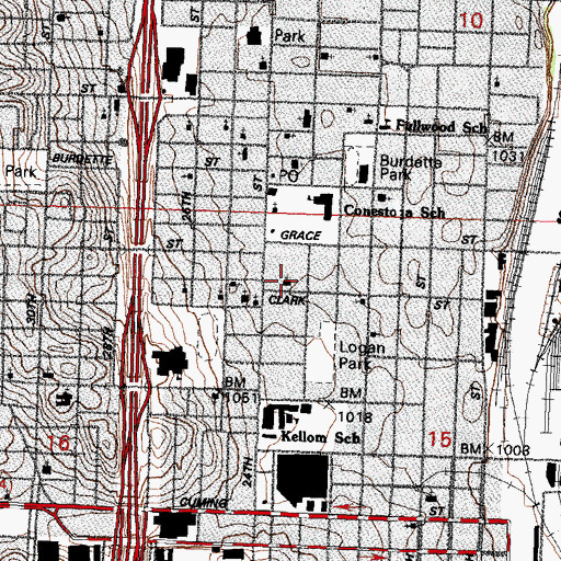 Topographic Map of Saint Paul Baptist Church, NE