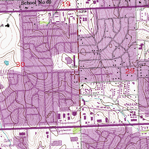 Topographic Map of Holy Family Episcopal Church, NE