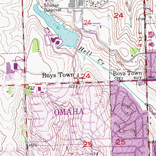 Topographic Map of Kingsway Christian Church, NE