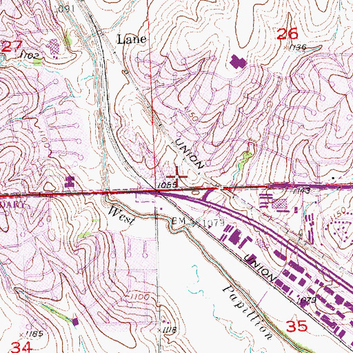 Topographic Map of Love and Grace Family Church, NE