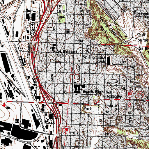 Topographic Map of Saint Lukes Lutheran Church, NE