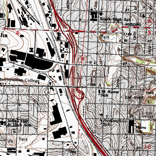 Topographic Map of Fuente De Vida Foursquare Church, NE
