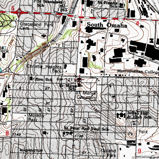 Topographic Map of Saint Marys Church, NE