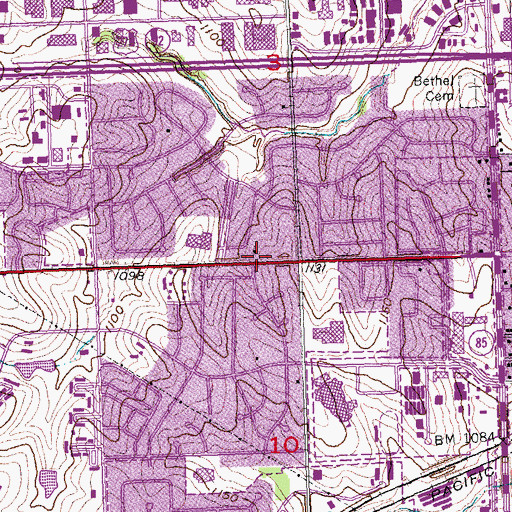 Topographic Map of Beautiful Savior Lutheran Church, NE