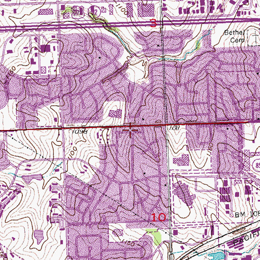Topographic Map of Millard-Ralston-Westroads Kingdom Hall, NE