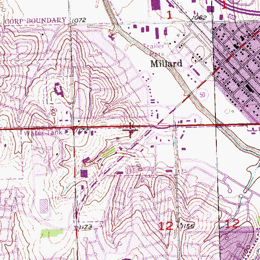 Topographic Map of Hope Presbyterian Church, NE