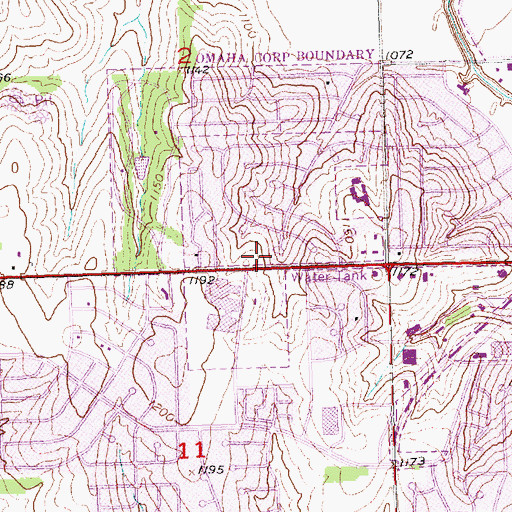 Topographic Map of Southwest Church of the Nazarene, NE