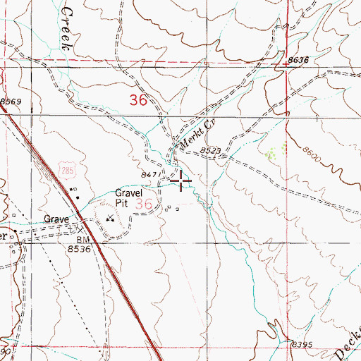 Topographic Map of Alder Creek, CO