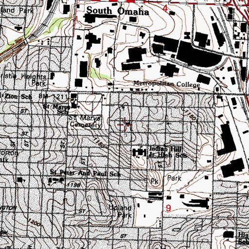 Topographic Map of Word of Faith Pentecostal Church, NE