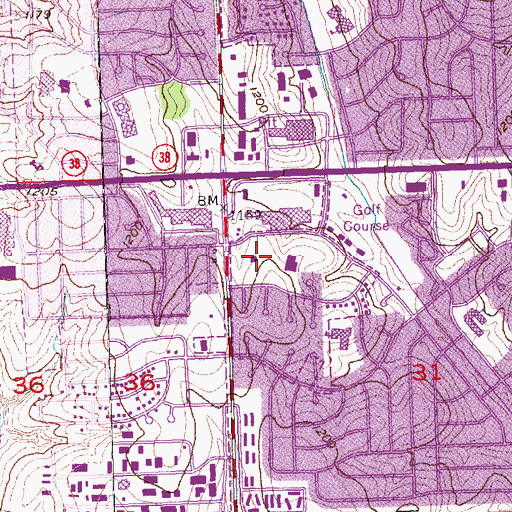 Topographic Map of Westwood Church, NE